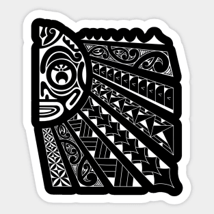 Polynesian sun tiki Sticker